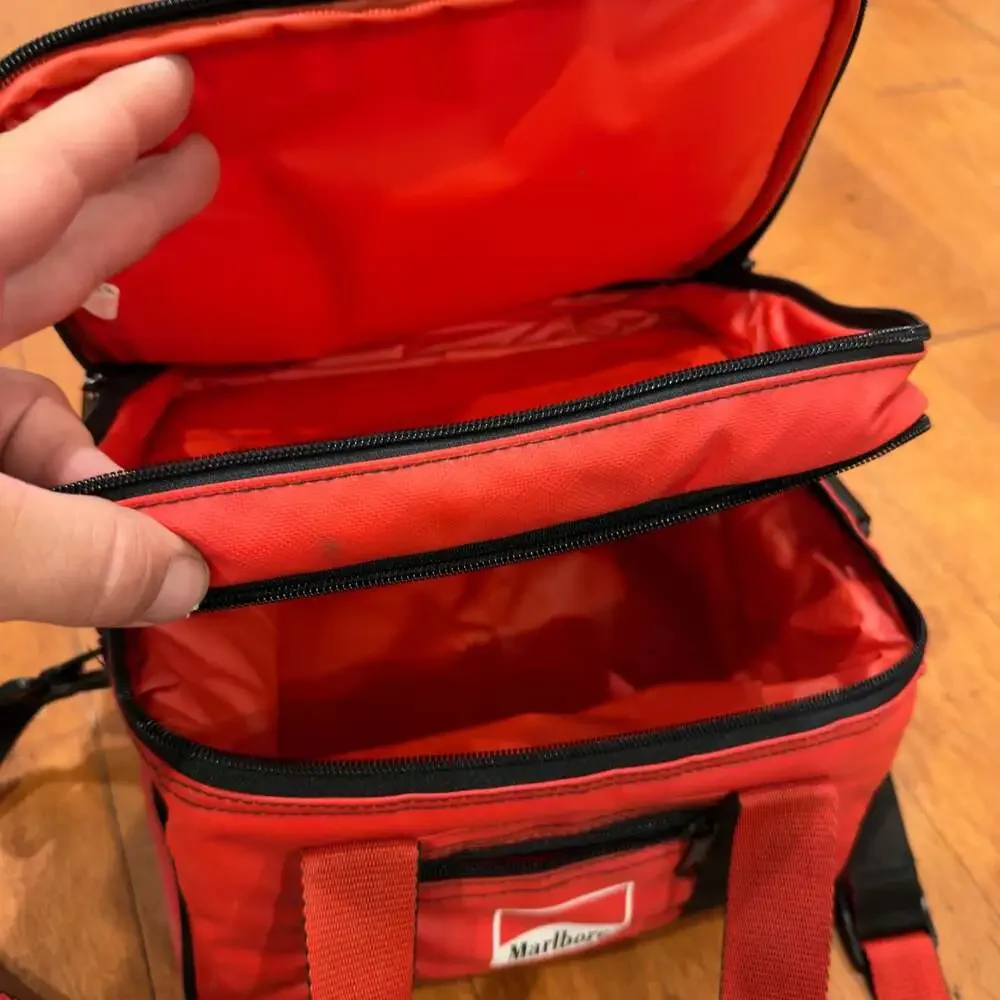 Vintage 90s Marlboro Insulated Two-Compartment Cooler Lunch Bag